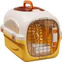 Cat Carrier Airline Approved, Portable Pet Travel Crate with Anti-Stress Design for Cats & Small Dogs, Car Safe Kennel with Top Window (Yellow)