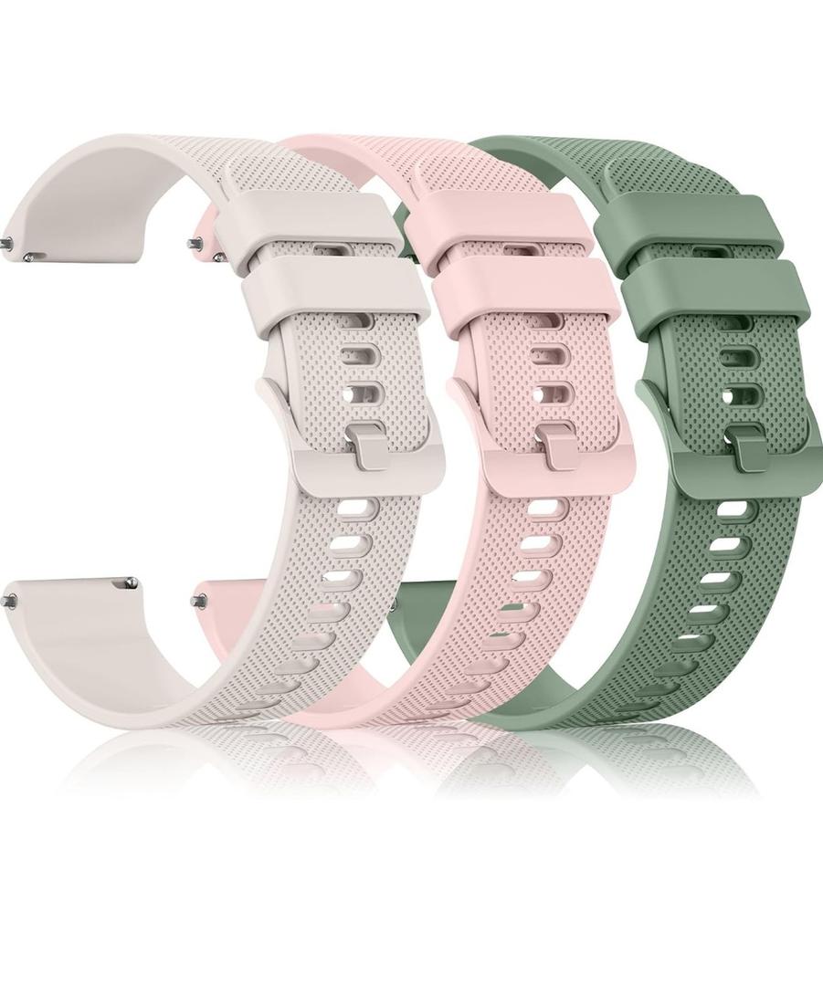 3 Pack for Samsung Galaxy Watch 3 45mm/46mm/Gear S3 Classic/Frontier,Soft Replacement Silicone Band for Samsung Galaxy Watch 3 45mm/46mm/Gear S3 Classic/Frontier Men Women