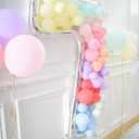 Skywin Large Numbers for Party Decor- 7, Big Numbers for Party Decorations 65 Inches (5.42 Feet) Mosaic Balloon Frame, Giant Number Eight Balloon Frame, Birthday Numbers(Silver) (Seven)