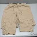Acelitt Womens Casual Linen Pants Lightweight Drawstring Elastic Waist Fall 2026 Beach Ankle Capri Pants Trousers Beige Medium