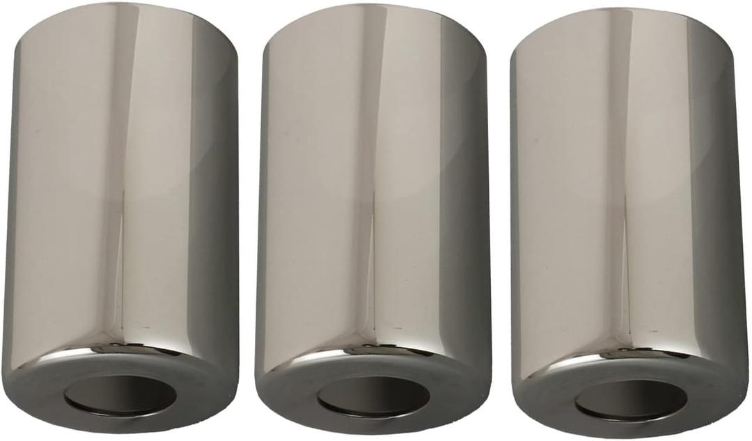 3 Pack Modern Style Glass Shade Replacement, Smoky Grey Cylinder Light Fixture Replacement Glass Globe or Glass Cover with 1-5/8-Inch Fitter for Chandelier Wall Sconce Pendant Light G0113