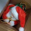 Upgraded Climbing Santa Claus on Rope, Animated Electric Musical Christmas Ornament with 3 Modes, Secure Tree Hook & Reinforced White PVC Case, Heartwarming Holiday Decoration Gift