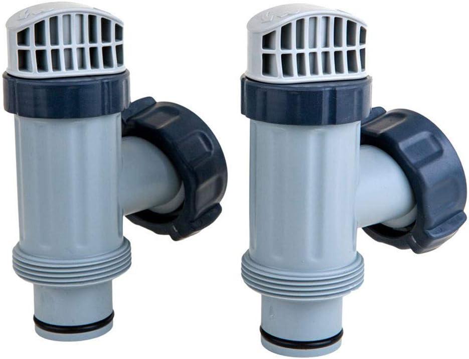 Intex Above Ground Plunger Valves with Gaskets & Nuts Replacement Part (2 Pack)
