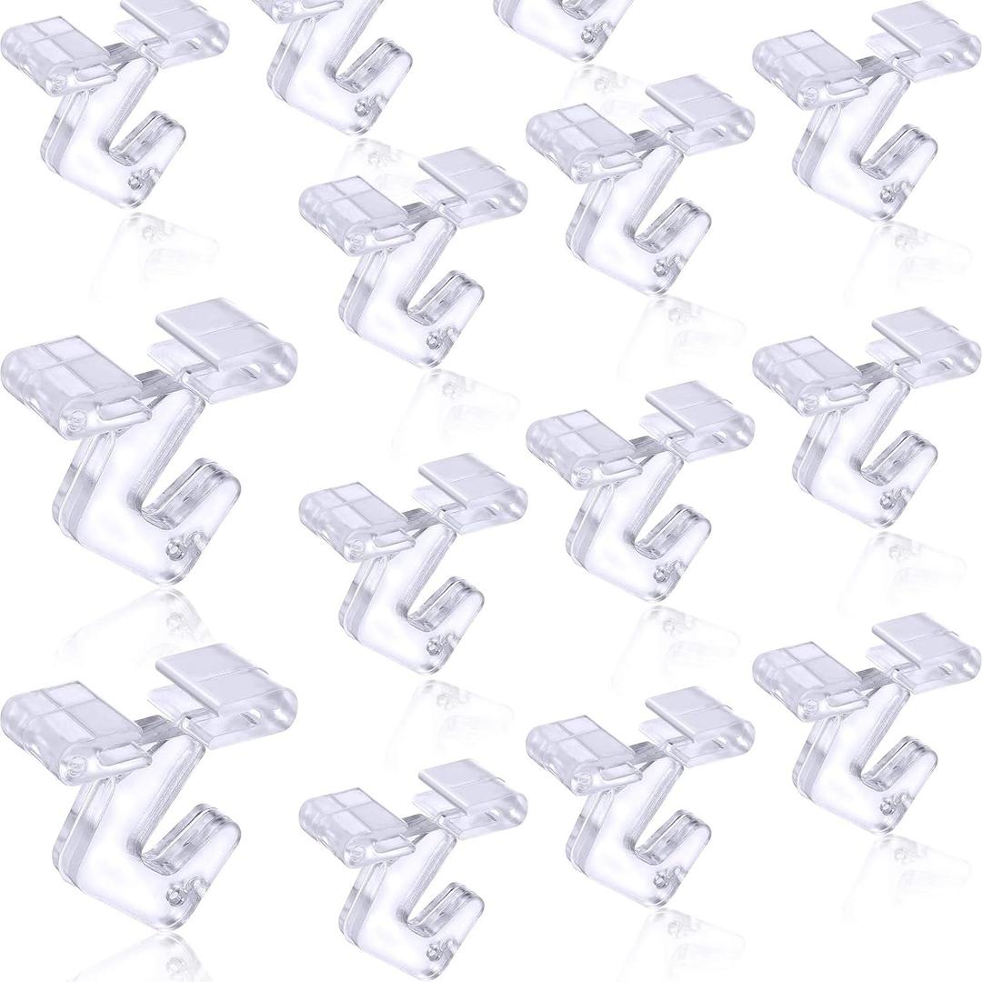 25 Pieces Clear Drop Ceiling Hooks for Hanging Ceiling Hanger for Decoration Classroom Office Signs Decorations Plants