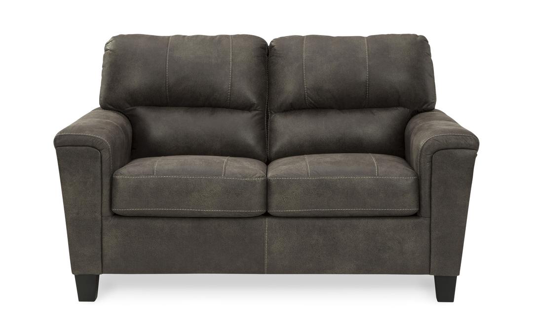 Loveseat Couch, Dark Grey, 59.5"L x 37.5"D x 38"H