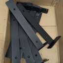 12 Pack L16 x H 10" Blac Heavy Duty Shelf Brackets with Screws Metal Shelf Brackets Shelf Support Angle Brackets for Shelves L Brackets Heavy Duty Floating Shelf