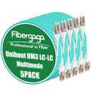 Fibergaga-5Pack Uniboot OM3 LC to LC Fiber Patch Cable, Multi-Mode Duplex Fiber Optic Cable Jumper Optical Patch Cord 10GB, 50/125μm,LSZH Jacket,OD-3.0mm,1M(3ft)