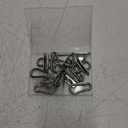 Stainless Steel 1.8 inch Pad Eye Plate U Hooks + Stainless Steel Snap Hook,Marine Hardware Staple Hook Loop with Screws, 8 Pack