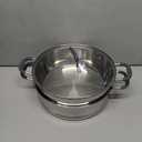 SUNHOUSE - 5.5 Quart Steamer Pots With Lid 2-Tier Multipurpose Stainless Steel Steaming Pot Cookware With Handle For Vegetable, Dumpling, Sauce, Food - Triple Bottom, Measurement Line