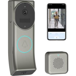 Dual Camera Video Doorbell Wireless - Front Door Camera with Delivery Guard, 5MP Ultra HD Doorbell with Chime,Package Detection,AI Humanoid Alerts,2-Way Talk, Battery Powered,No Monthly Fee