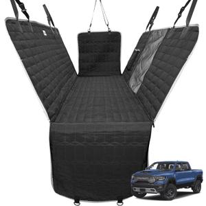 Dog Hammock for Truck,Dog Car Seat Cover for Back Seat, Waterproof Seat Cover for Trucks with Mesh Window,Backseat Cover for Dogs in Car for F150/RAM1500/Sierra/Silverado (Hammock-Black&Gray)