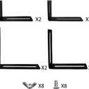 Adjustable and detachable Planter Box Brackets, flower pot bracket,hanging flower box bracket, window flower box bracket, suitable for fences, window sills, gardens, etc (Black,2 PCS)