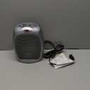 Ceramic Space Heater, Portable Indoor Heating Solution, With Overheat and Tip-Over Protection, Thermostat, Non-Oscillating, 1500W, Fast Heating, 7.52"D x 6.34"W x 9.45"H, Silver