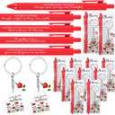 Motiskyy 36 Sets Happy Mother's Day Rose Gifts bulk Red Ballpoint Pens Heart Rose Christian Keychain with Bless Card Bag Positive Affirmative Appreciation Gift for Mom Women Birthday Office Supplies
