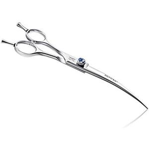 JASON 7" Curved Dog Grooming Scissors, Cats Grooming Shears Pets Trimming Kit with for Left Handed Groomers, Sharp, Comfortable Shear