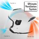 VCAN V88 3/4 Open Face Motorcycle Scooter Helmet ECE & DOT Approved, Large