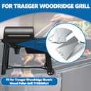 Drip Tray & 10 Liners for Traeger Woodridge, BAC818 | StainLess Steel Tray + 10 Aluminum Liners, Tray: 27.2"x15.7", Fits Woodridge TFB86MLH & Pro 34, Rust-proof
