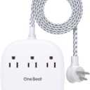 Cruise Essentials 2025,One Beat Travel Power Strip with 3 Outlets 4 USB Ports 3.1A,3ft Flat Plug Extension Cords Desktop Charging Station for Travel Home Office,Cruise Ship Essentials,ETL Listed