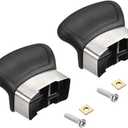 2 Pcs Matte Black Replacement Handles for Single-Hole Pots and Pans, Heat-Resistant Short Side Handle with Screws for Pressure Cooker, Steamer & Sauce Pan