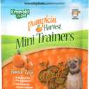 Emerald Pet Pumpkin Mini Trainers Dog Treats, 6 oz - Support Healthy Digestion, Allergen-Friendly, Vegetarian, Low-Fat, Grain Free, Made in USA