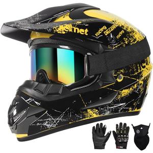SPARK Dirt Bike Helmets Kids Motorcycle Helmet Youth ATV Motocross Full Face Men Women Off-Road Mountain Bike Helmet Adult with(Gloves Goggles Mask) DOT Approved 4Pcs Set SPARK Dirt Bike Helmets Kids Motorcycle Helmet Youth ATV Motocross Full Face Men Women Off-Road Mountain Bike Helmet Adult with(Gloves Goggles Mask) DOT Approved 4Pcs Set