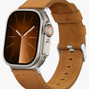 Bandsie Leather Band Compatible with Apple Watch Ultra 3/Ultra 2/Ultra Band 49mm 46mm 45mm 44mm 42mm for Men, Vintage Genuine Suede Leather Wristband Strap for iWatch Series 11 10 9 8 7 6 5 4 SE 3 2 1 Pack of 2