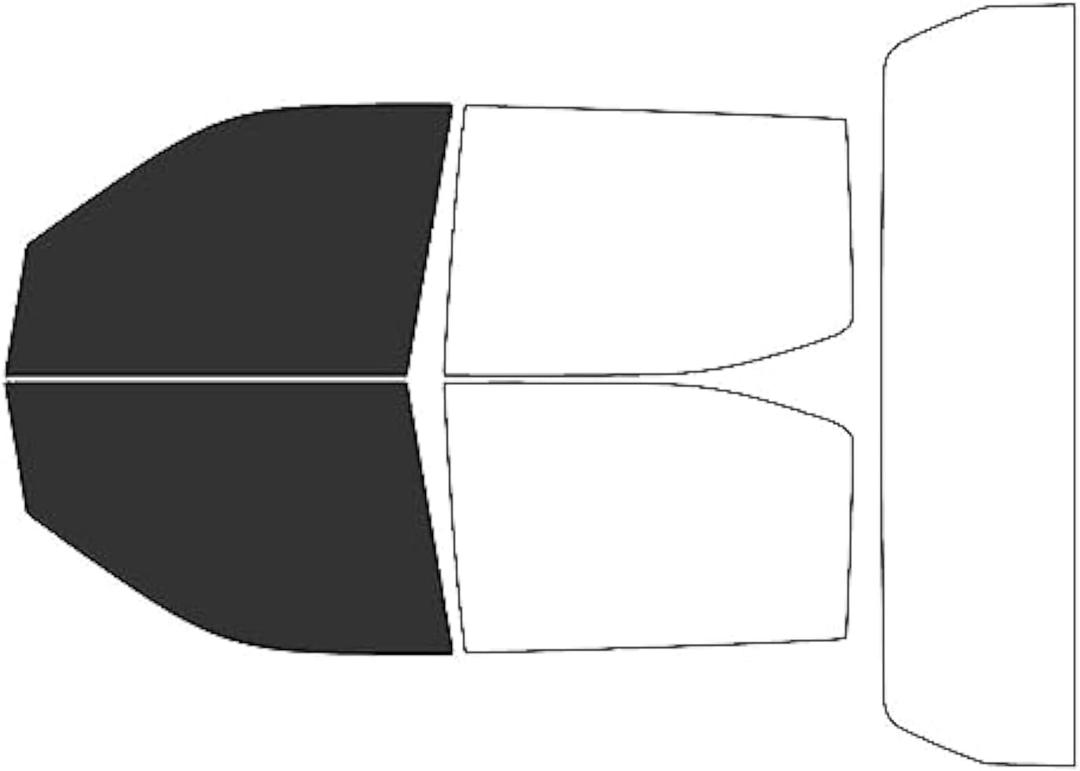 Rvinyl Window Tint Kit Compatible with Toyota Tundra 2022-2025 4 Door CrewMax - Black 20% - Single Ply No Bubble Film - Do it Yourself Vehicle Front Precut Kit