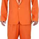 Adult Lloyd and Harry Tuxedo Costume Suit 90s Men Dumb Blue Dumber Orange Halloween Coat Pants Hat Bow Tie Outfit (Medium)