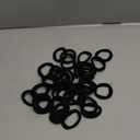 50PCS Black Hair Ties for Women, Cotton Seamless Hair Bands, Elastic Ponytail Holders, No Damage for Thick Hair, 2 Inch in Diameter, by Qarwayoc