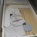 Foldable Toddler Tower - Space-Saving Folding Step Stool for Kitchen Counter, Step Stool Foldable Design, Wooden Kitchen Step Stool for Kids, White