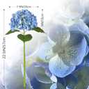 3 Pcs Real Touch Hydrangea Artificial Flowers 22.5" Lifelike Latex Blue Hydrangeas Fake Hydrangeas for Home Decor Party Wedding Bouquets Table Centerpieces Floral Arrangements Indoor Outdoor Decor