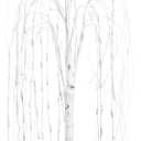 Nearly Natural 4ft. Pre-Lit Artificial White Weeping Willow Tree with 120 Warm White LED Lights