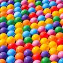 Clear Ball Pit Balls - Crush Proof Plastic Toy Balls for Boys and Girls (100 PACK, rainbow type)