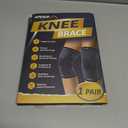 APEXUP Compression Knee Brace for Women, Copper Compression Sleeve for Knee Support, Arthritis Pain Relief, Meniscus Tear, ACL, Running (Small, Dark Grey+Red)