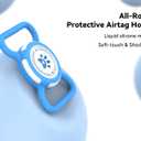 2 x Airtag Dog Collar Holder, Durable & Lightweight Airtag Case, Slide-on Waterproof Protective Air Tag Holder for Dog Collar - for Dogs and Cats (Blue, Large)