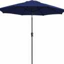 JEAREY 9FT Outdoor Patio Umbrella,Market Table Umbrella with 8 Fiberglass Ribs, Pool Umbrella with Tilt and Crank, UV Protection Lightweight & Wind-Resistant for Lawn, Garden, Deck and Backyard, Navy