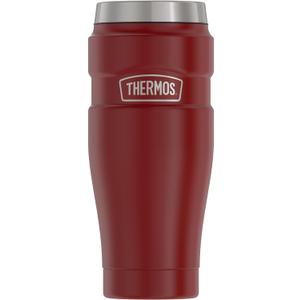THERMOS Stainless King Vacuum-Insulated Travel Tumbler, 16 Ounce, Rustic Red (16 Ounces)