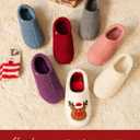 HomeTop Women's Fuzzy Curly Fur Memory Foam Loafer Slippers with Polar Fleece Lining (10.5, Purple)