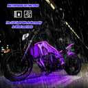 Motorcycle RGB LED Light Kit 12Pcs Magic RGB LED Strip Lights for Car ATV UTV 7.5ft Smart LED Lights Music Sync Color Changing Lights APP Remote Control Wireless DC 12V Smart Brake Lights (12pcs Chrome Pods)