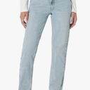 Amazon Essentials Women's High-Waisted Tummy Control Straight Leg Jeans, Size Large