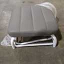 Low Rolling Stool Roller Seat with Universal Swivel Caster Wheels for Home Office Stool Garage Shop Stools PU Leather High Density Cushion and Steel Grey