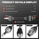 Front Right CV Axle Shaft Assembly Fits for Honda Pilot 3.5L 2009-2011, for Acura MDX 3.7L 2007-2009, Replace for 66-4262