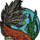 4 x ZEGINs The Goldfish in The Water Patch Embroidered Applique Badge Iron On Sew On Emblem