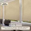 Cordless Room Darkening Mini Blind - 34 Inch Width, 64 Inch Length, 1" Slat Size - Latte - Cordless GII Deluxe Sundown Horizontal Windows Blinds for Interior by Achim Home Decor