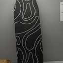 Ironing Board, Compact and Space Saver Ironing Board with Extra Thick 3 Layers Cover, Height Adjustable, Easy Storage with Smart Hanger and Heavy Duty Steel Legs, Black (13x43)