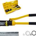 16 Ton Hydraulic Cable Lug Terminal Crimper Wire Crimping Tool with 11 Dies for Crimping Wires and Butt Connectors