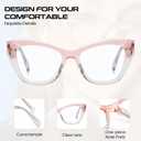 SODQW Pink Cateye Blue Light Glasses for Women, Trendy Cat Eye Anti Blue-light Glasses for Computer/TV/Phone/Gaming