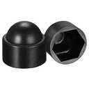 Uxcell Plastic Dome Nut Protection Cap Covers, M12 Nut Cover Black 49pcs