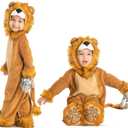 Spooktacular Creations Halloween Toddler Lion Costume with Zebra Toy, Lion Costume Kids for Baby Halloween Dress Up Party