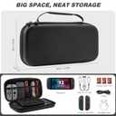 RHOTALL Carrying Case for Nintendo Switch 2 Model 2025, Protective Hard Shell Portable Travel Carry Case Pouch holds 10 Cartridges with Pockets for Switch 2, Waterproof & Slim Design, Black